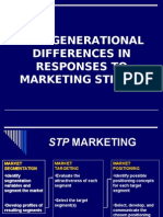 Inter Generational Differences in Responses To Marketing Sti