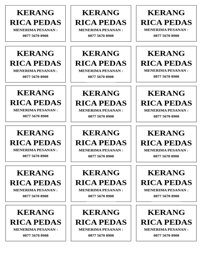 Label Kerang | PDF