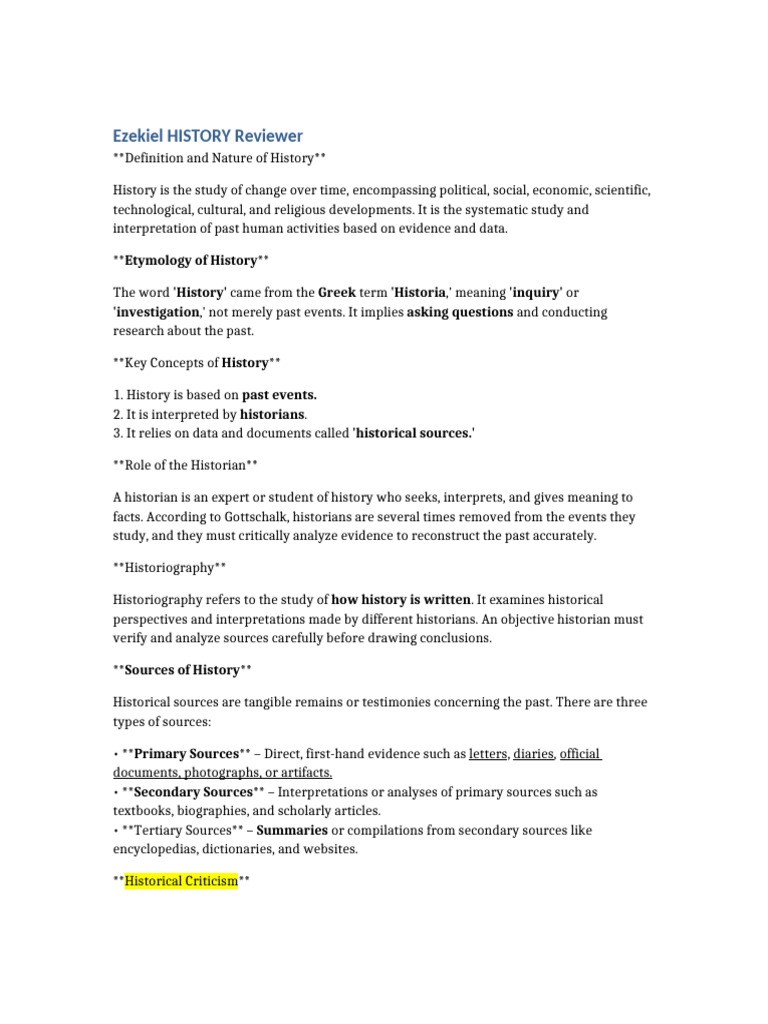 Understanding History: Key Concepts & Sources | PDF | Primary Sources ...