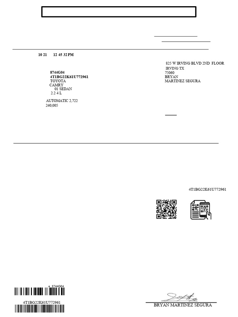 Texas Vehicle Inspection Report 2025 | PDF | National Highway Traffic ...