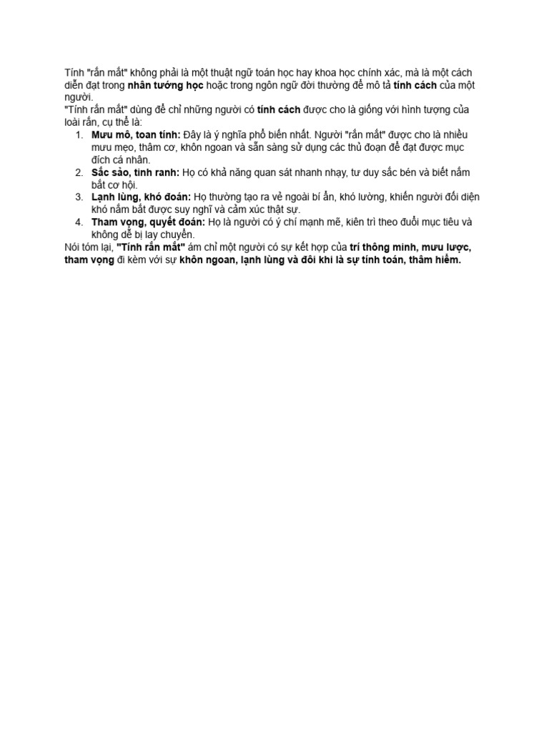 Tính rắn mắt | PDF
