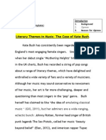 Kate Bush - literary themes (example essay draft)