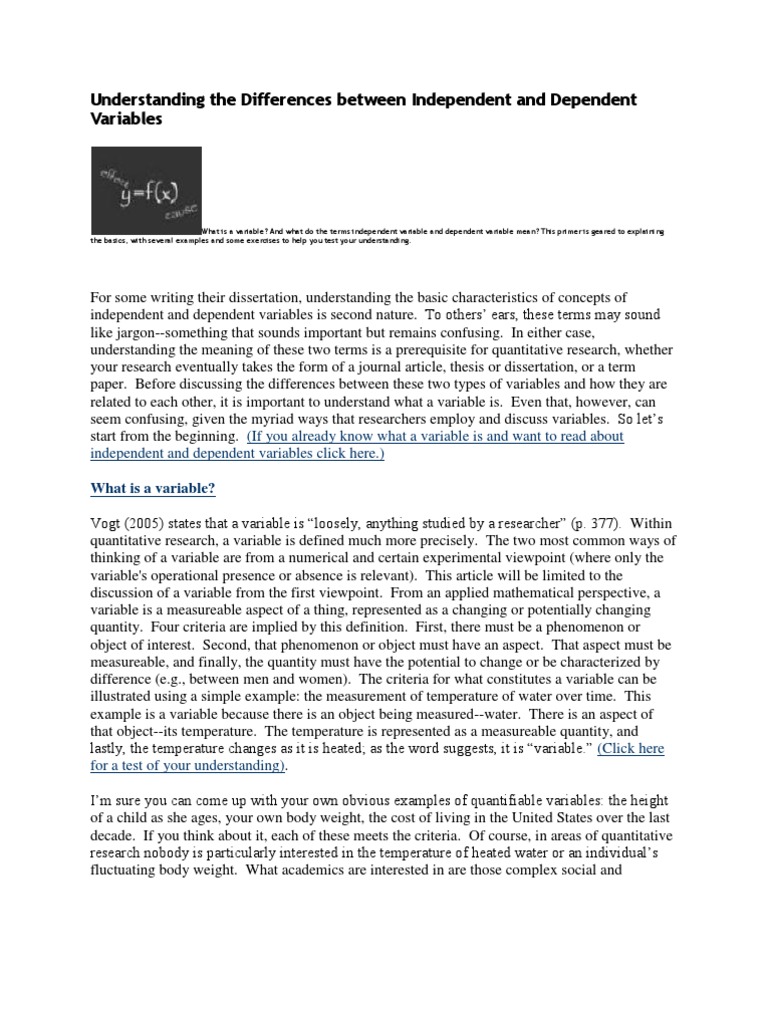 Independent vs. Dependent Variables Explained | PDF | Causality ...