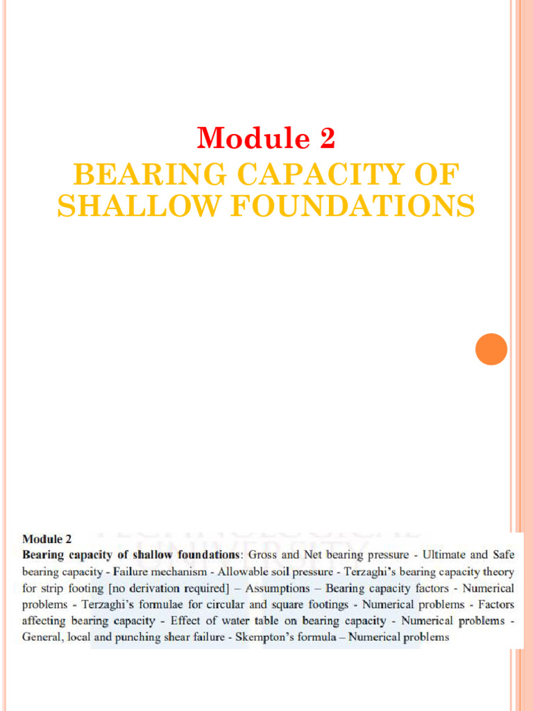 Shallow Foundation Bearing Capacity Guide | PDF | Applied And ...