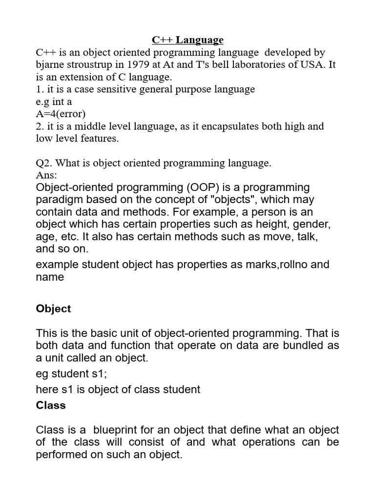 C++ProgrammingNotes 1 102225 | PDF | Inheritance (Object Oriented ...