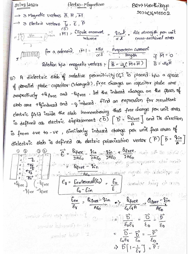 Physics Mid Sem Notes | PDF