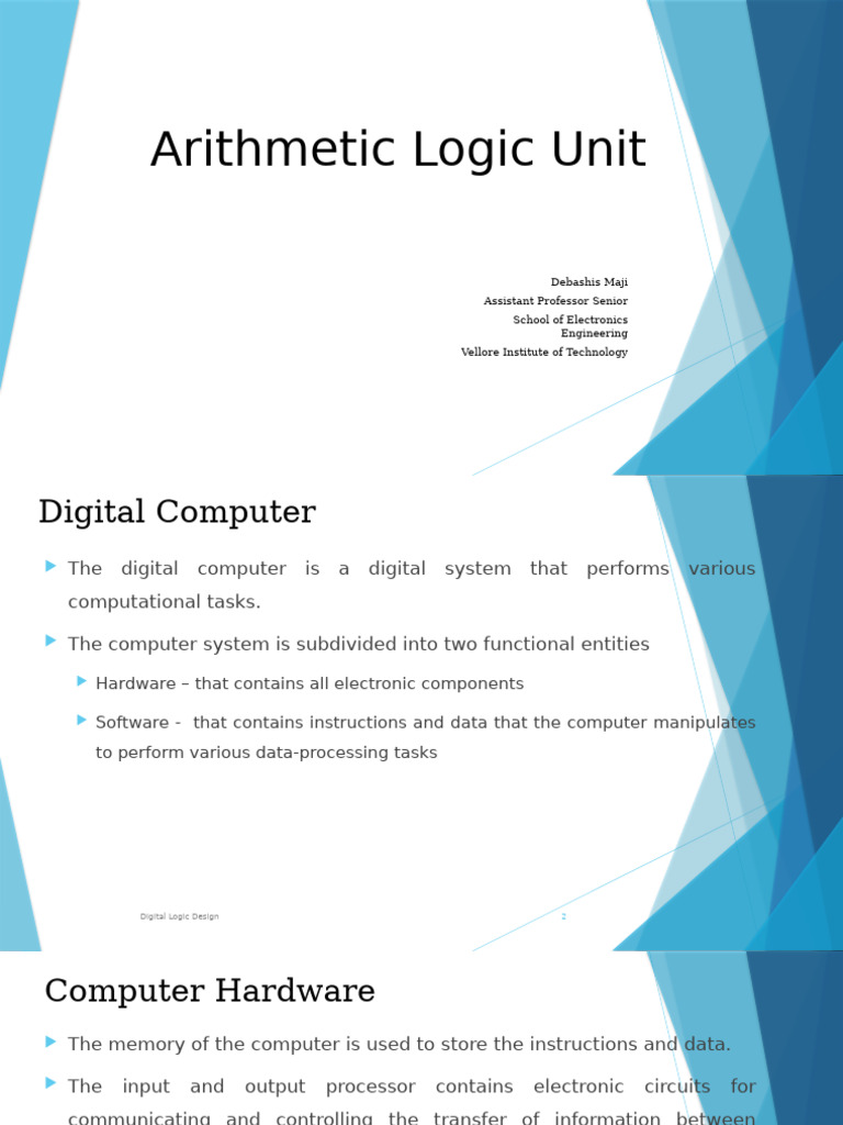 Understanding the Arithmetic Logic Unit | PDF | Central Processing Unit ...