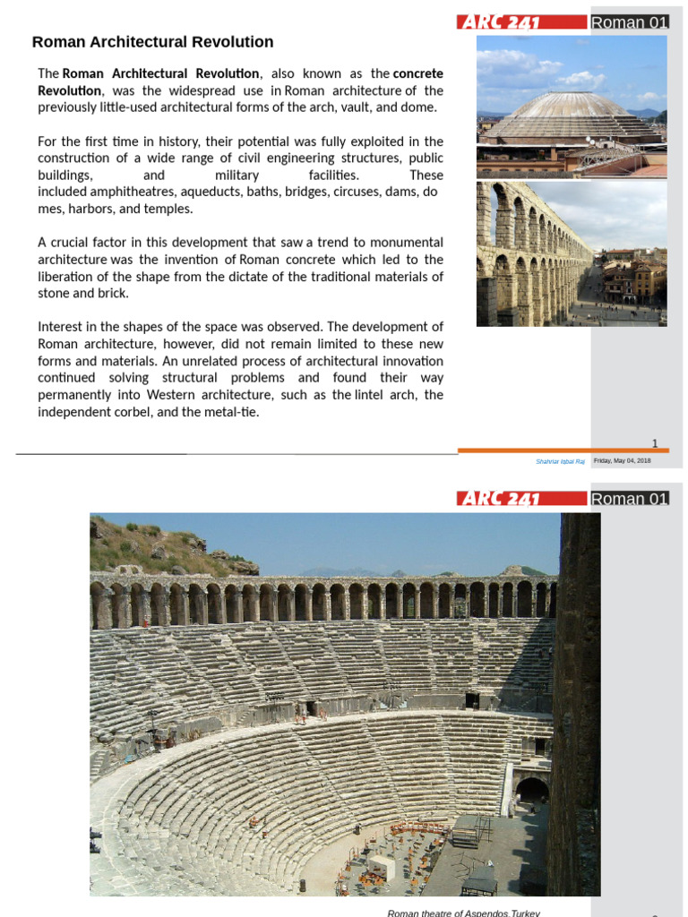 Roman Architectural Revolution Explained | PDF | Architectural Design ...