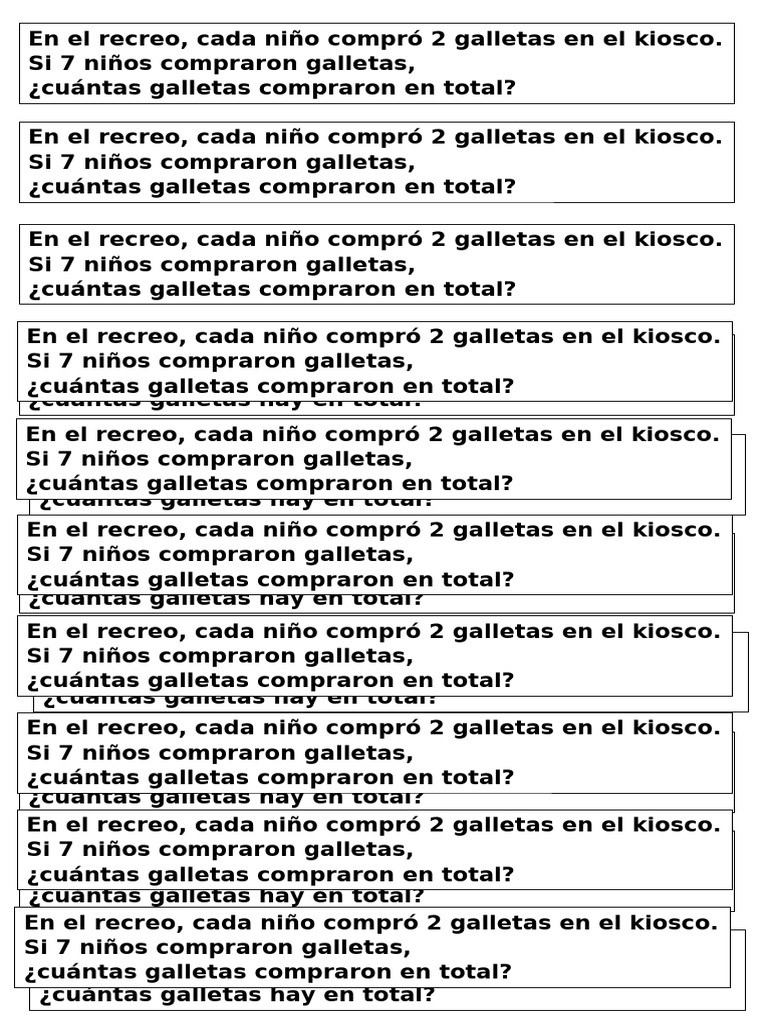 Total de galletas en bandejas y niños | PDF