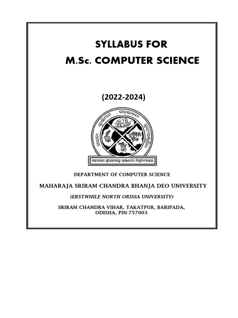 M.Sc. Computer Science Syllabus 2022-2024 | PDF | Routing | Automata Theory