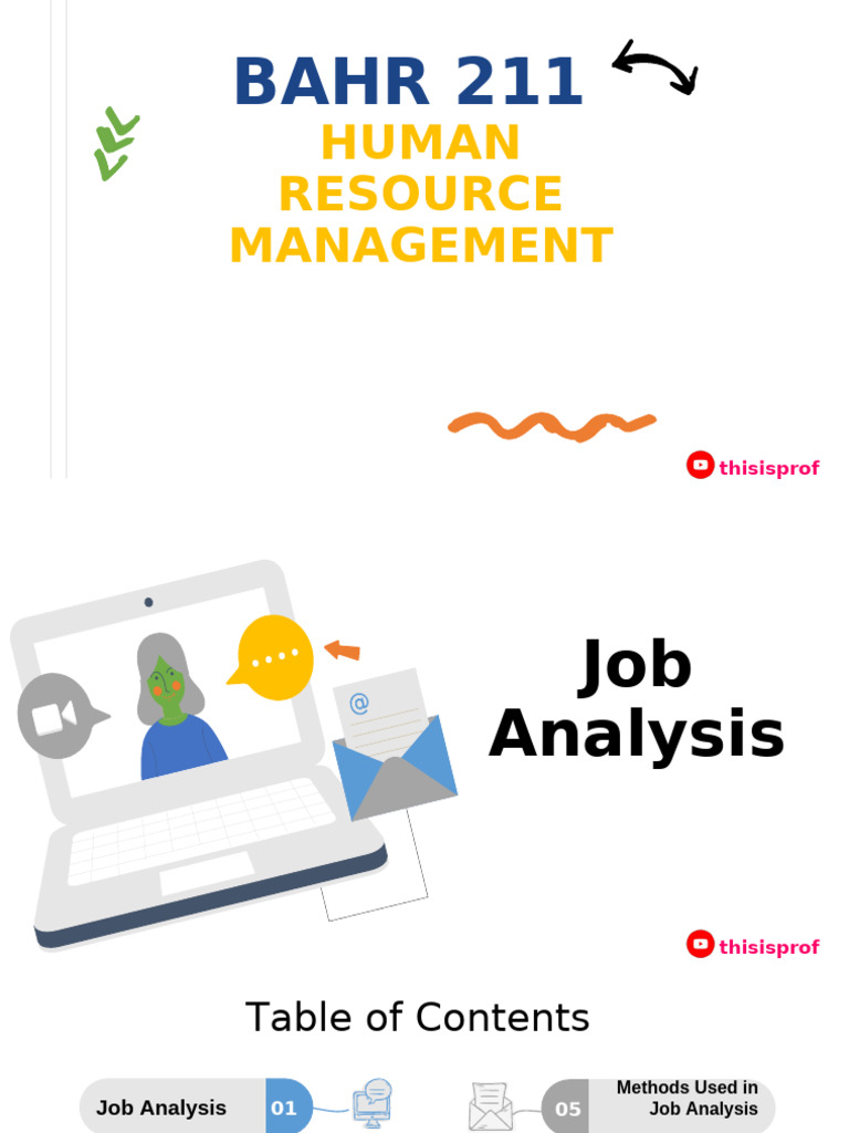 Job Analysis in Human Resource Management | PDF | Performance Appraisal ...