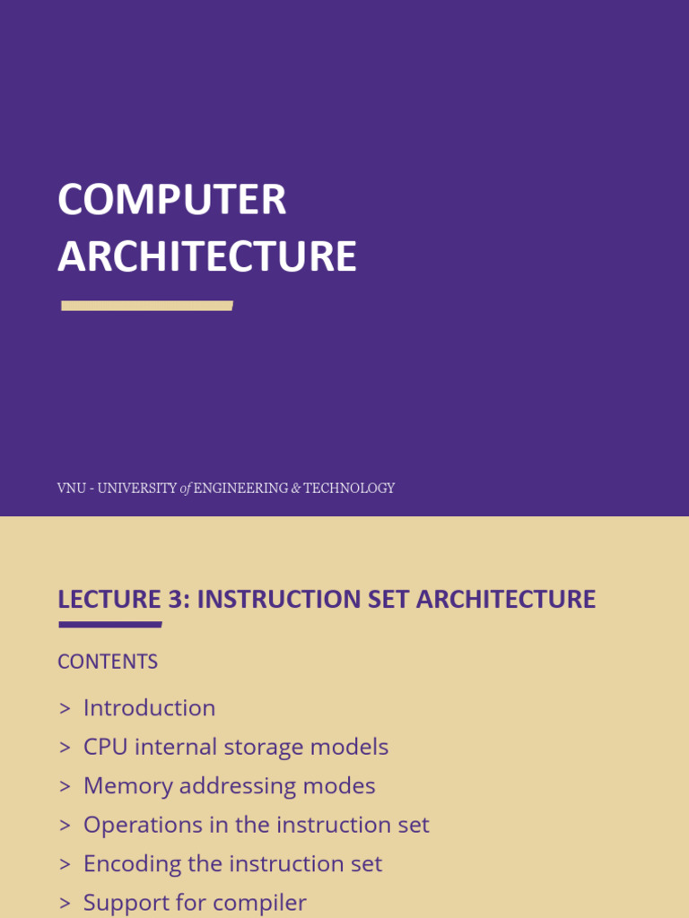 Instruction Set Architecture Overview | PDF | Central Processing Unit ...