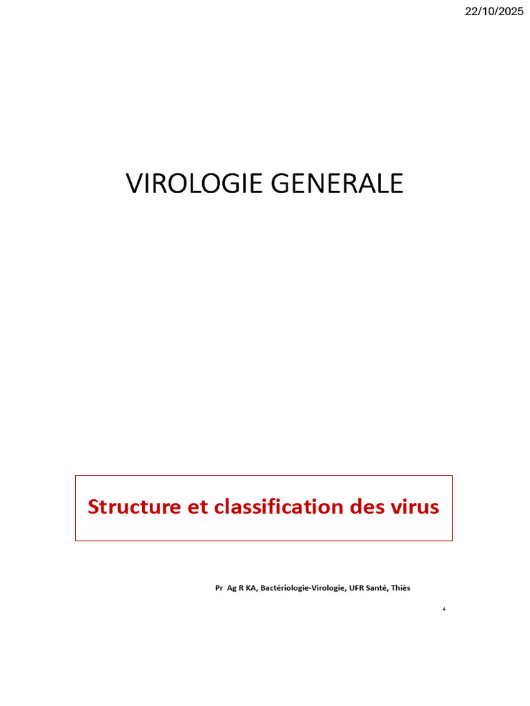 Structure et classification des virus | PDF | Virus | Répertoire ...