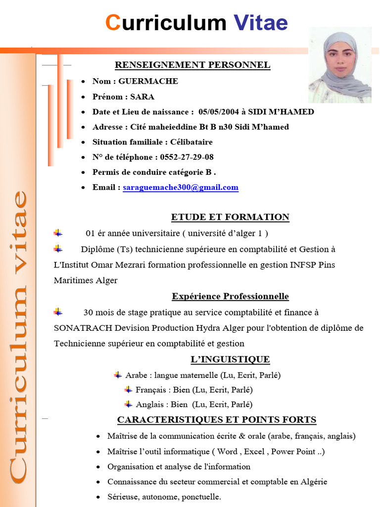 CV de Sara Guermache | PDF