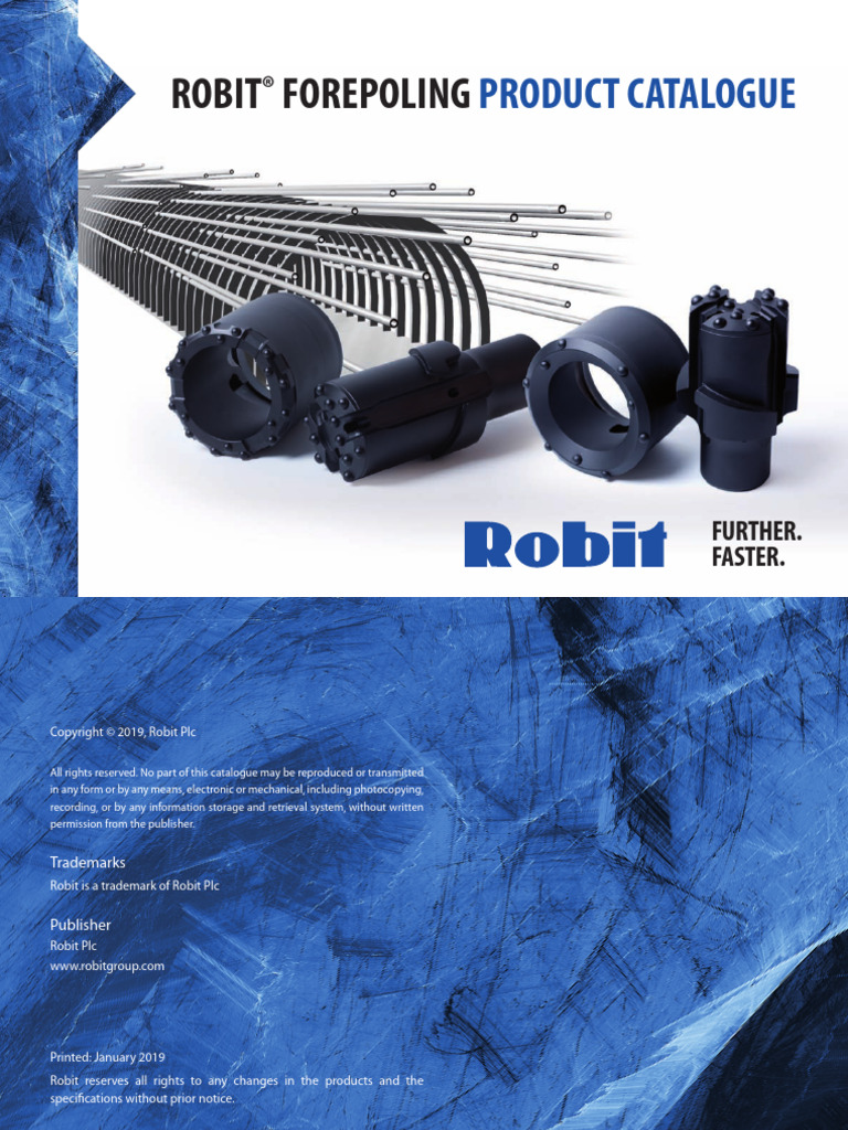 Robit Forepoling Product Catalogue | PDF | Drilling | Mechanical ...