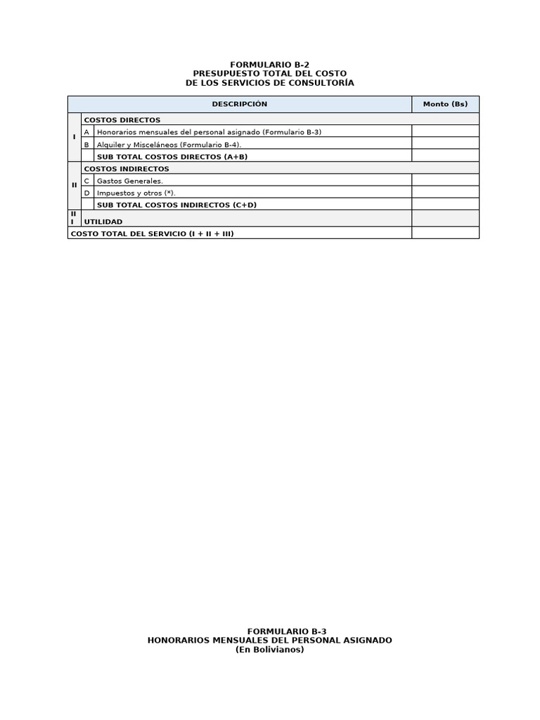Formulario B | PDF