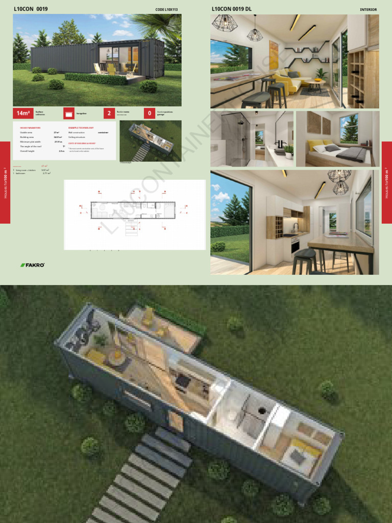 40'x8' Shipping Container Home Plan | PDF | Buildings And Structures ...
