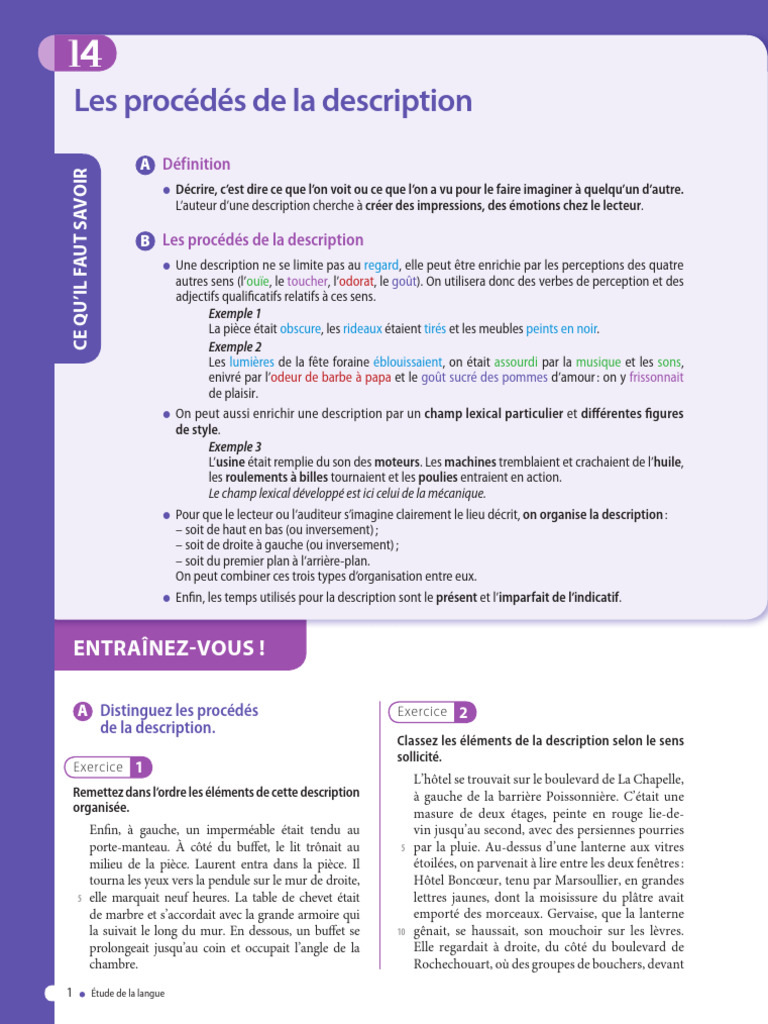 Les procédés de la description | PDF