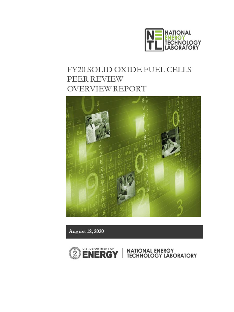 FY20 Solid Oxide Fuel Cells Peer Review Overview Report 08122020 | PDF ...
