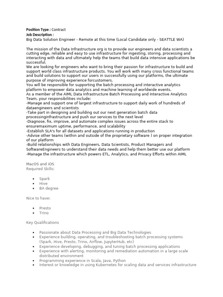 Infrastructure Architect II | PDF | Analytics | Computing