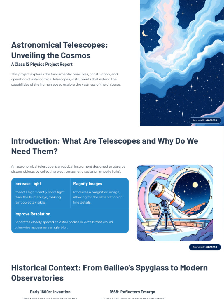 Astronomical Telescopes Explained | PDF | Telescope | Optics