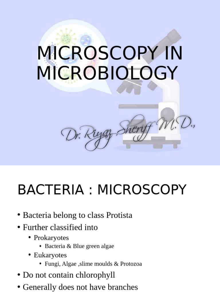 Microscopy Techniques in Microbiology | PDF | Staining | Bacteria