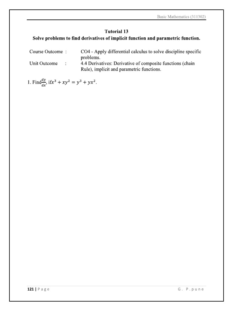 Tutorial 10 | PDF
