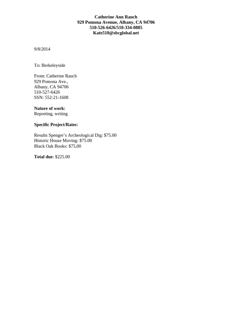 Invoice for Reporting Services | PDF