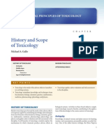 General Principles of Toxicology History and Scope