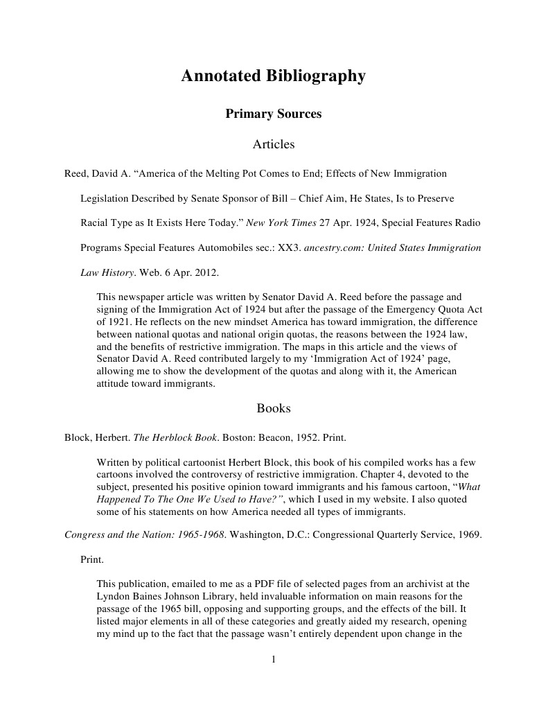 Annotated Bibliography: Primary Sources | PDF | Lyndon B. Johnson ...