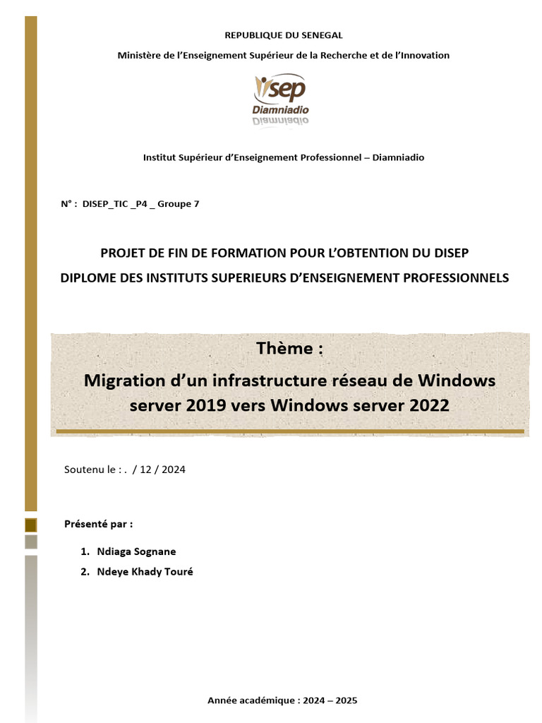 Migration de Windows Server 2019 à 2022 | PDF | Serveur (Informatique ...