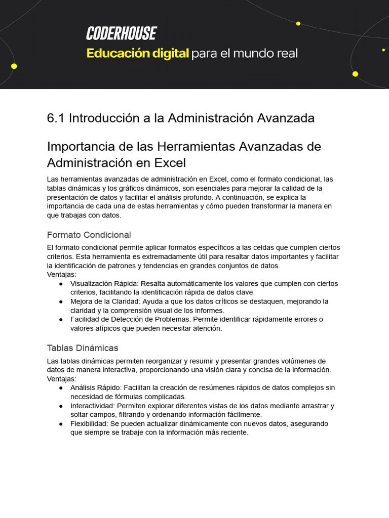 Herramientas Avanzadas de Excel para Datos | PDF | Microsoft Excel ...