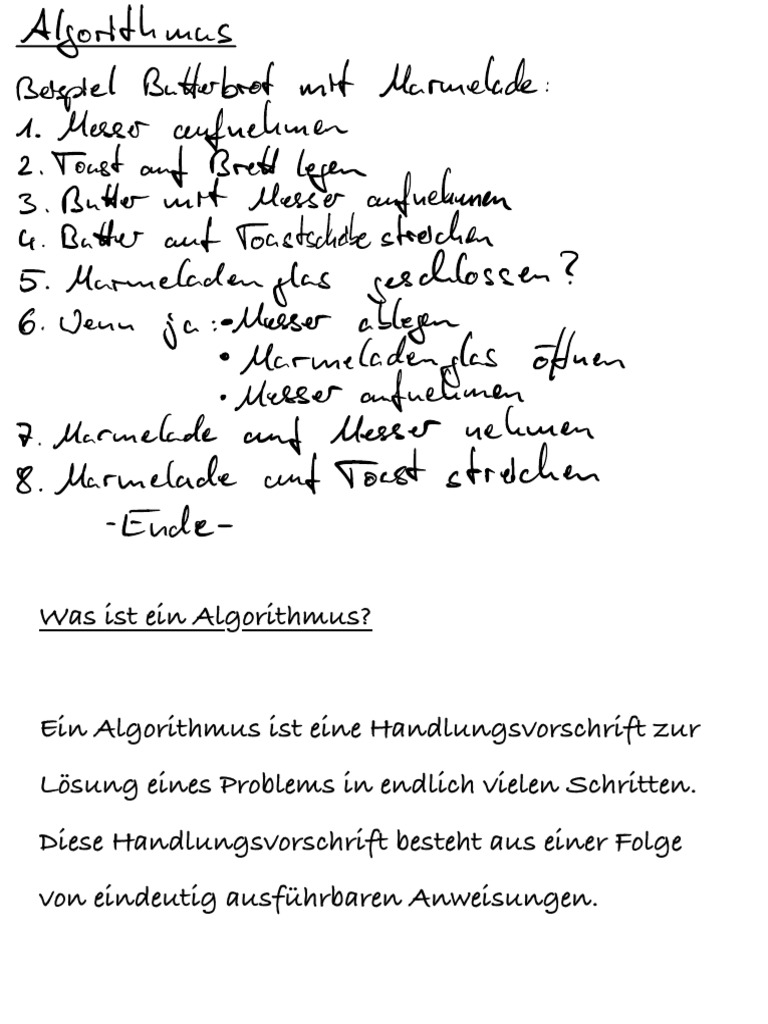 IF5 TB Von Der Anweisung Zum Algorithmus | PDF