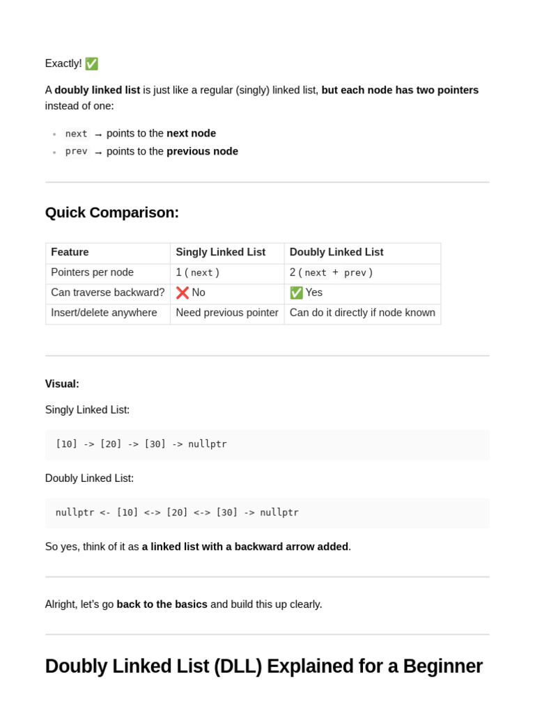 Understanding Doubly Linked Lists in C++ | PDF | Pointer (Computer ...