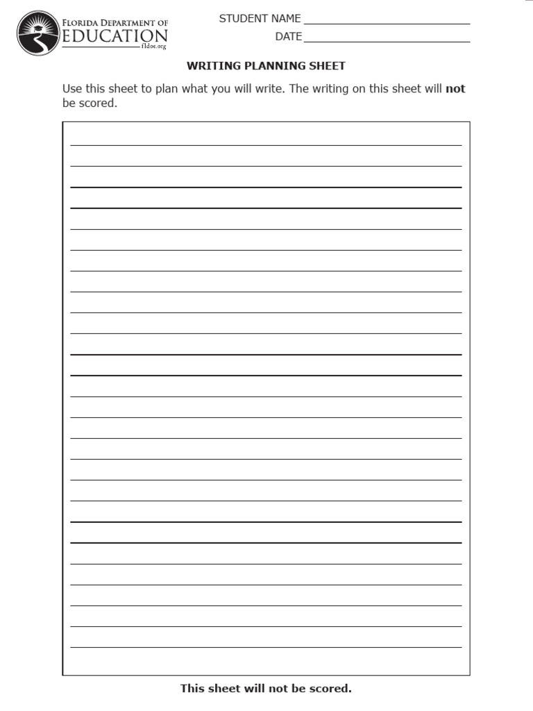 Writing Planning Sheet Template | PDF