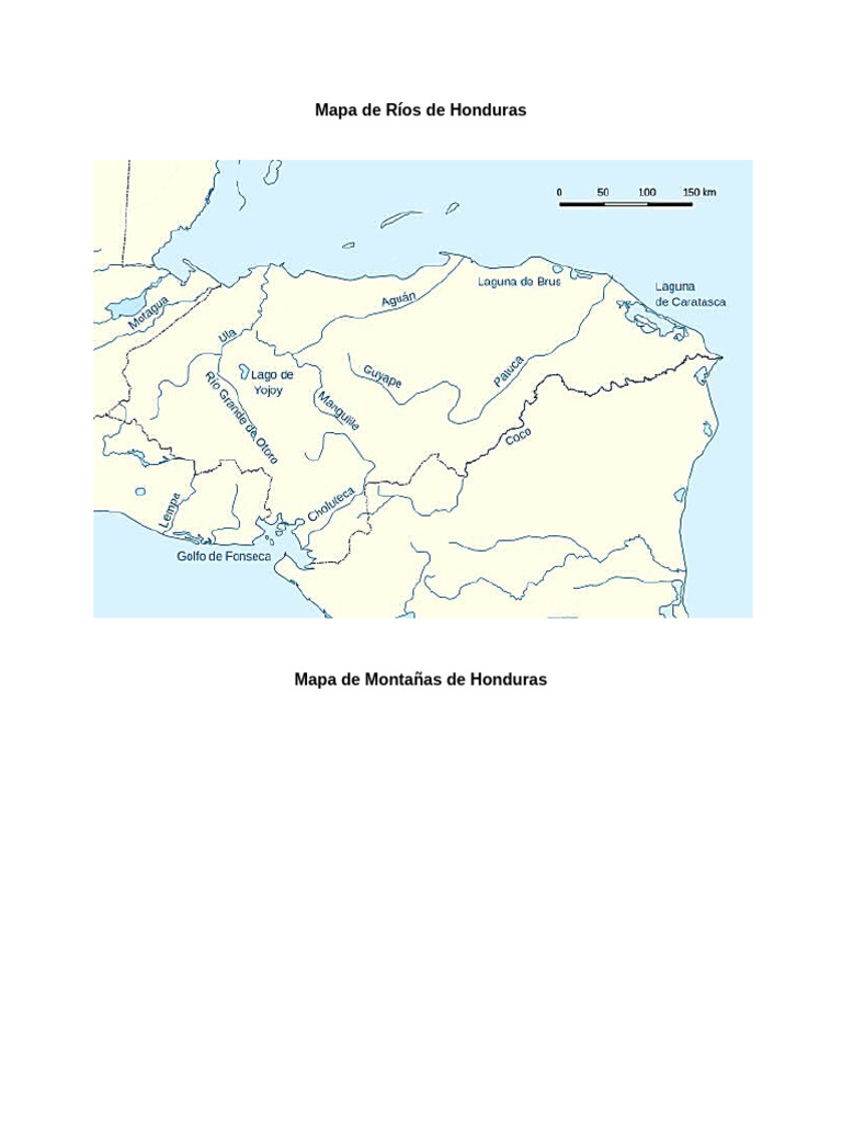 Mapa de Ríos de Honduras | PDF