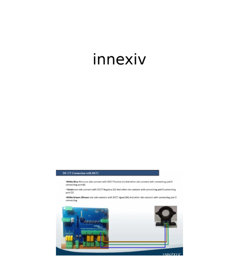 Innexiv RMS DC CTs Installation | PDF