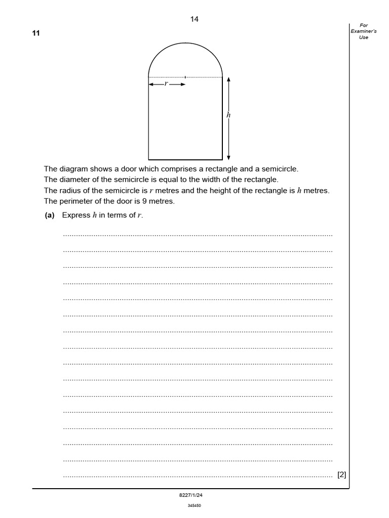 Door Area and Perimeter Calculations | PDF | Area | Euclidean Geometry