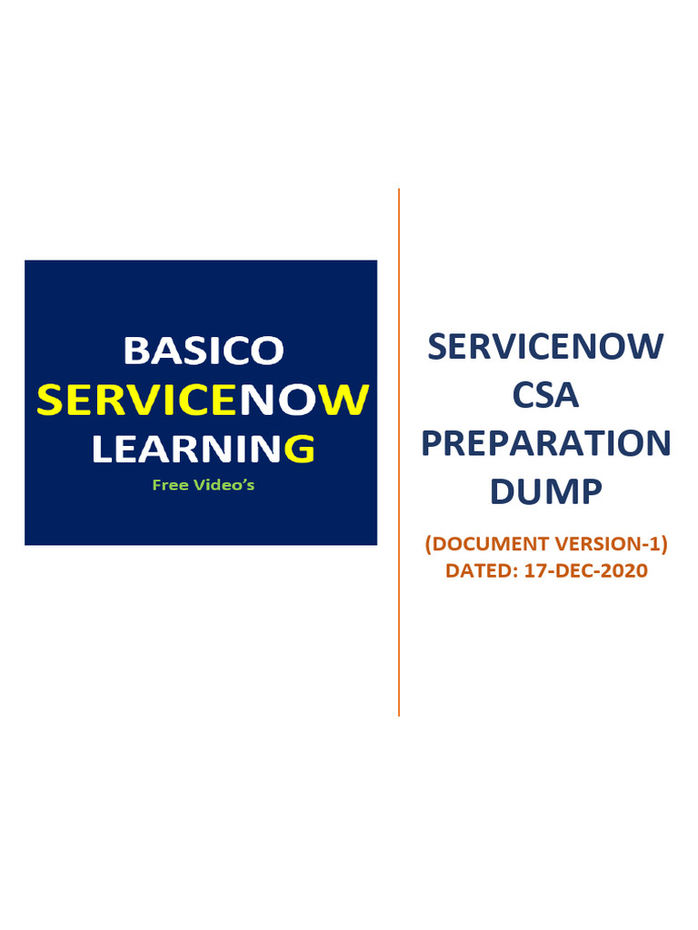 ServiceNow CSA Exam Preparation Guide | PDF | Databases | Information ...