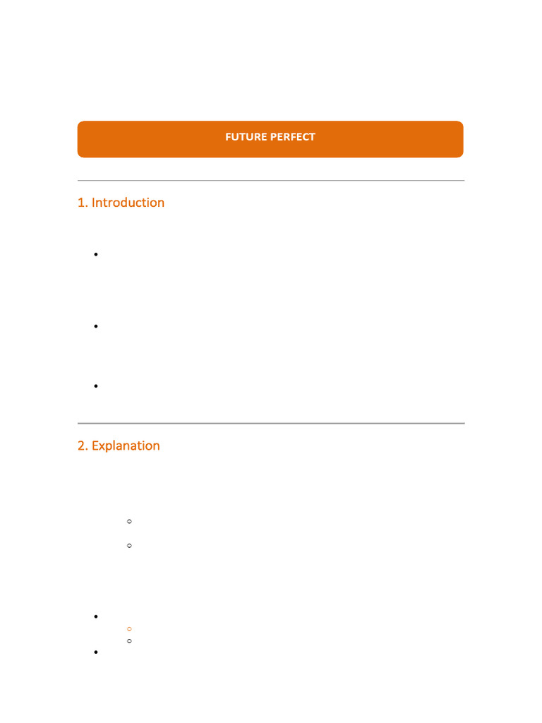 Mastering Future Perfect Tense | PDF | Perfect (Grammar) | Subject ...