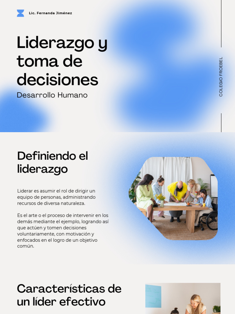 Liderazgo y Toma de Decisiones Efectivas | PDF | Liderazgo | Educación ...