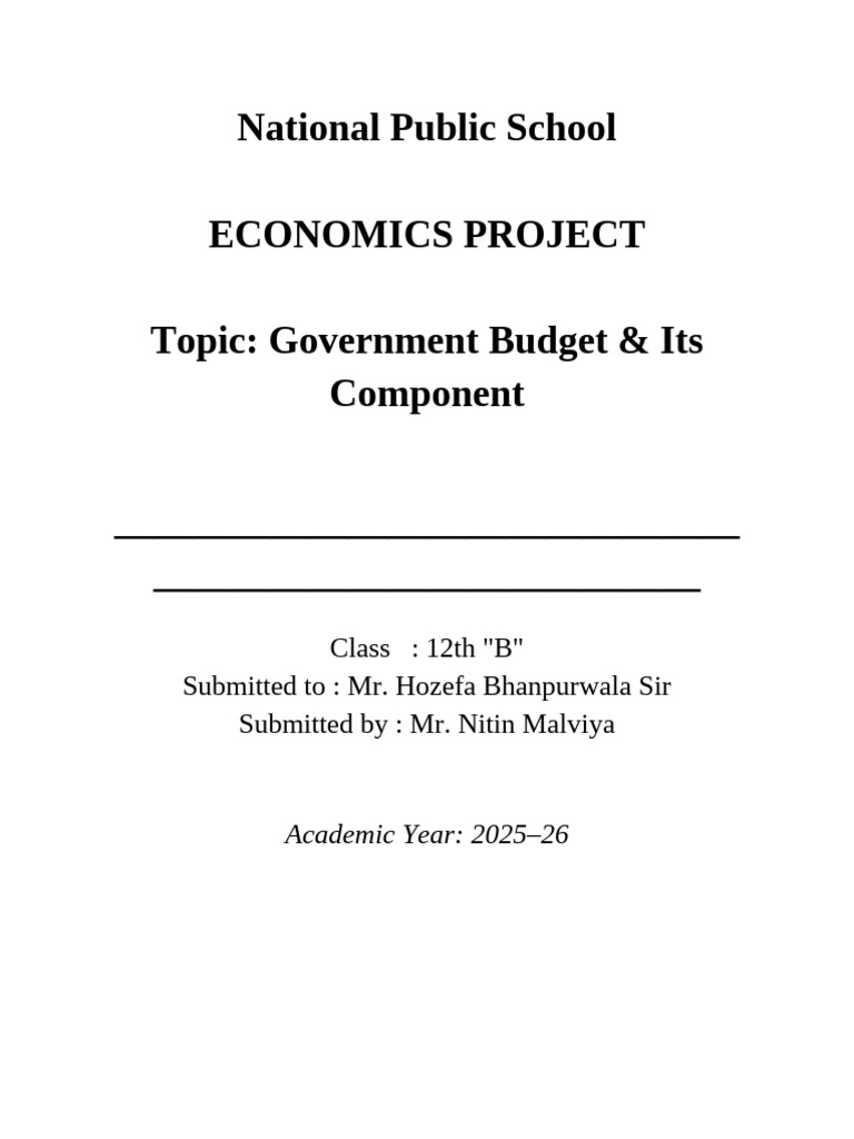 Government Budget Components Explained | PDF | Government Budget ...