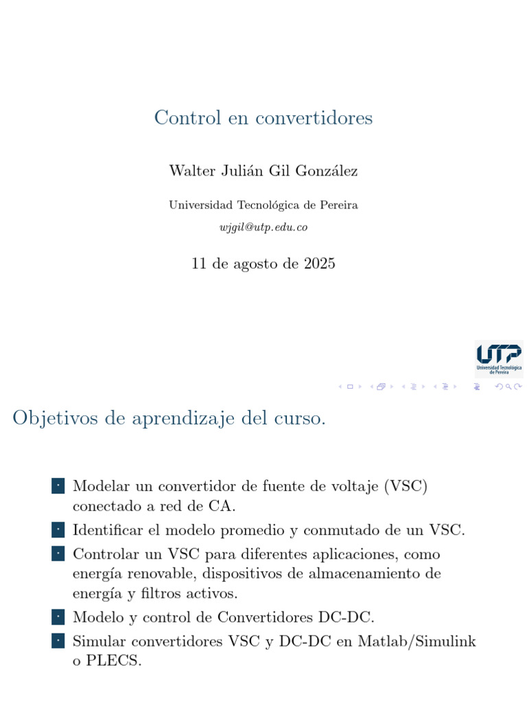 Control de Convertidores de Voltaje VSC | PDF | Cantidades fisicas ...