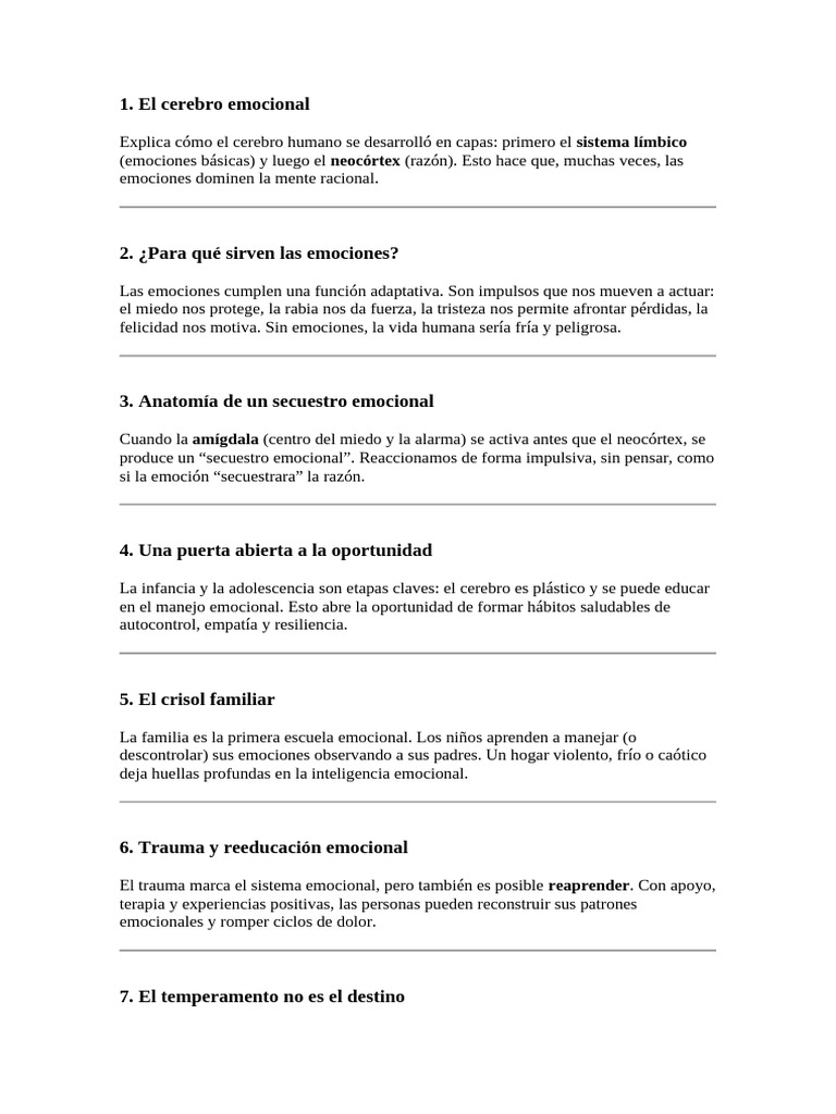 Inteligencia emocional: clave para el éxito | PDF | Las emociones ...