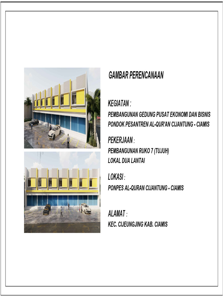 Rencana Pembangunan Ruko Dua Lantai | PDF