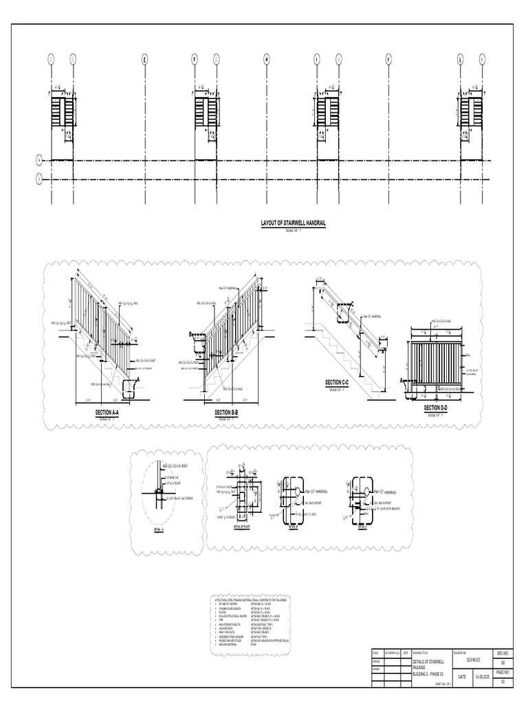 Stairwell Railings Details and Materials | PDF | Structural Steel ...