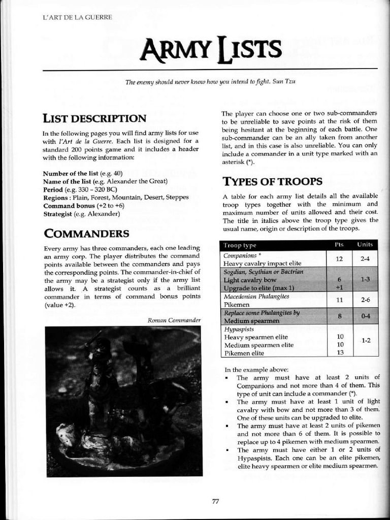 AdlG Army List | PDF