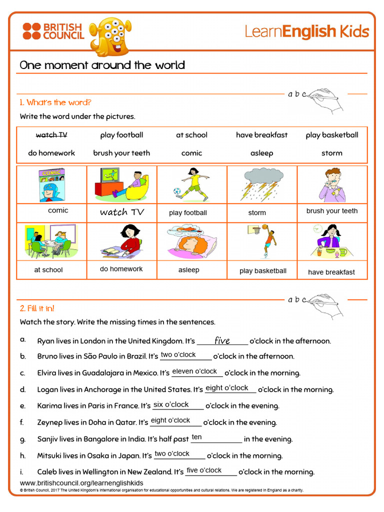 Learn English Kids Activities Guide | PDF