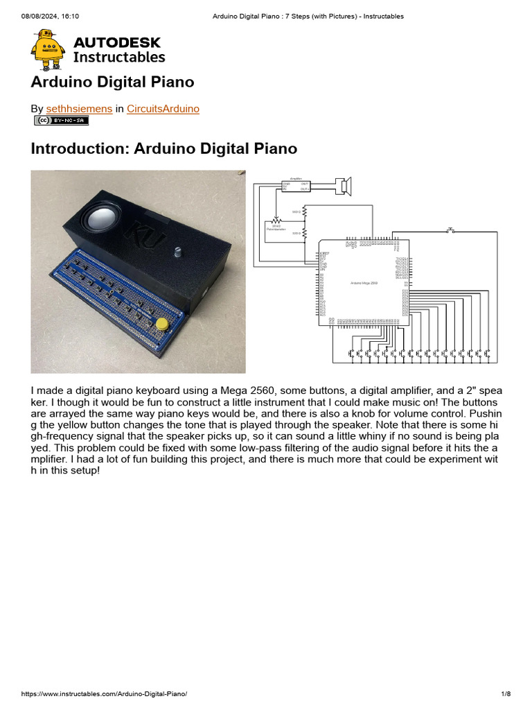 Arduino Digital Piano - 7 Steps (With Pictures) - Instructables | PDF ...