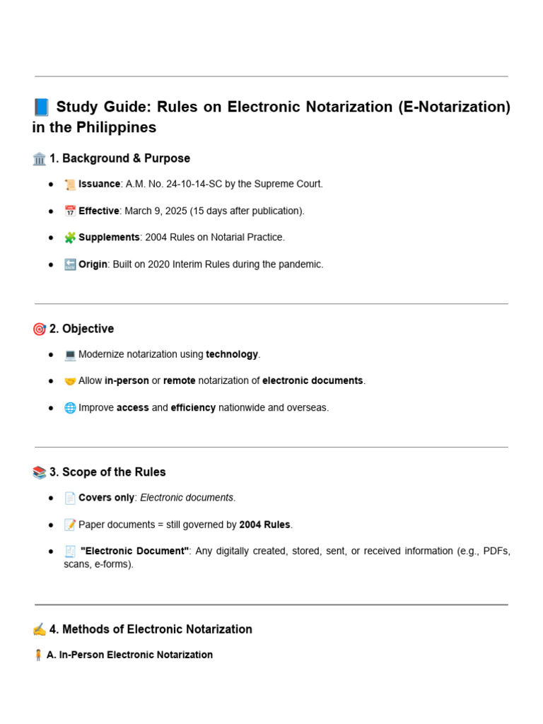 E-Notarization Rules in the Philippines | PDF | Consul (Representative)